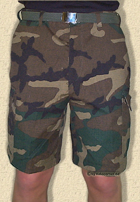 US-BDU Shorts in woodland-camo.