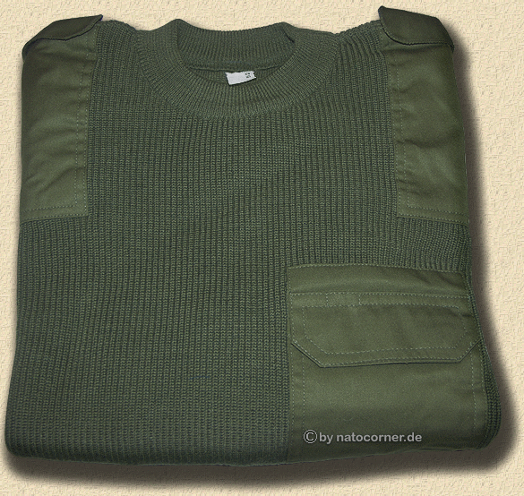 Original Schurwollpullover der Bundeswehr, made in Germany