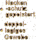 gepolsterter Nackenschutz - winddichtes Gewebe